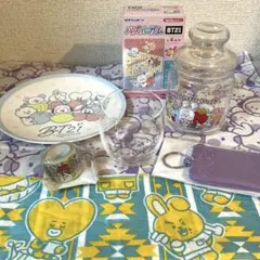 BTSファンクラブ限定キーポーチ+BT21 mininiカフェ限定品他