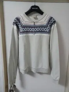 雪柄　スウェット　トレーナー　M