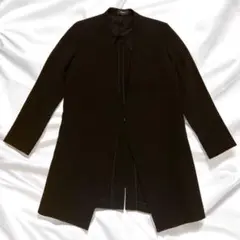 セオリー トリアセロングノーカラージャケット WINOLA ブラック　背抜き　黒