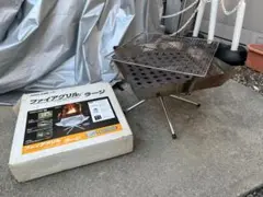 【廃盤品】ユニフレーム ファイアグリルラージ 新品網焼き付き