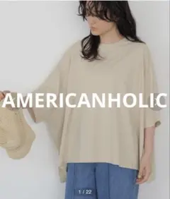 AMERICANHOLICアメリカンホリック　ポンチョ風ビッグカットプルオーバー