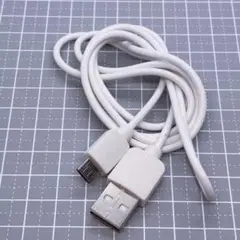No.474 充電ケーブル USB-A to Micro USB ホワイト　転送