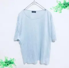 日本製 Smilly MAKOTO 半袖カットソー 麻100% リネン ビジュー