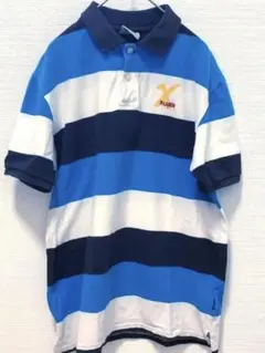 古着 X-LARGE ボーダー ラガー ポロシャツ  ワンポイント 即日発送