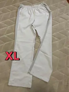 ellesse ホワイトロングパンツ XL メッシュ入り
