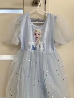 【美品】アナ雪　エルサ プリンセス ワンピース 水色 半袖
