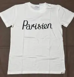 キツネティー パリジャンプリントロゴ Tシャツ Sサイズ PARISIEN 白色