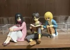 一番くじ　進撃の巨人 A賞 エレン＆ミカサ＆アルミン　フィギュア　箱なし
