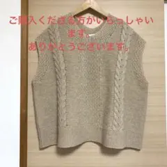 お値下げ OMNES アラン柄 チュニック ニット ベスト