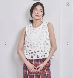 ユナイテッドアローズ　レースベスト　ベスト　チュールメッシュベスト