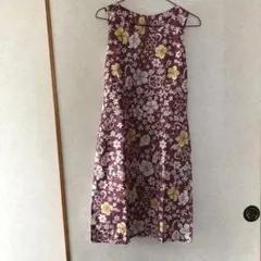 Sサイズ　ココナッツジュース かりゆしウェア アロハ ひざ丈ワンピース