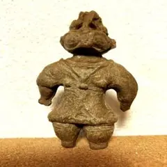 遮光器土偶　置物　素焼き　手作りＡ
