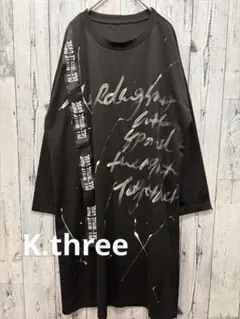 ♠️ K.three ケイスリー　シャツワンピース　デザインワンピース
