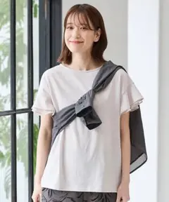 フリル袖Tシャツ