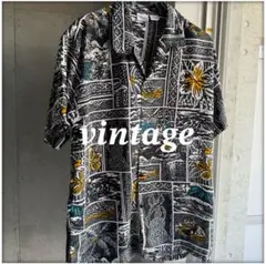 90s〜00s unknown open collar aloha shirt