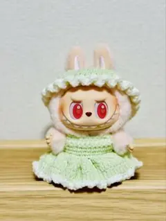 【ハンドメイド】ラブブlabubu専用着せ替え服セット（ワンピース＋ハット）