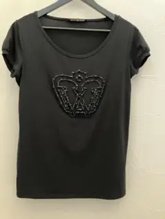 WEEKEND MaxMara ビジュー　Tシャツ　トップス　半袖　黒　ブラック