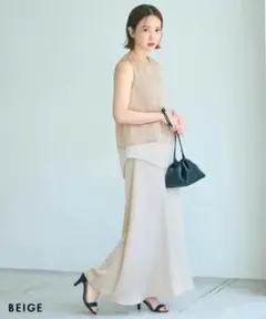 【新品】ベースメントオンライン サテントップス ノースリーブ シャツ