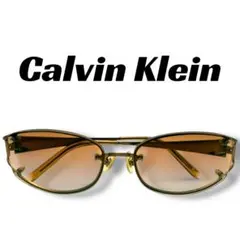 【118】良品！カルバン・クライン　サングラス　ブラウン系