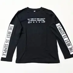 キッズ　ロンT　ブラック　130