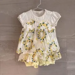 ニットプランナー レモン柄セットアップ 90cm