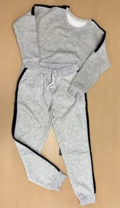 【1点限り！】【お買得品】スエットスーツ　裏起毛　杢グレー　リラックスタイム