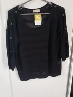 Natural name 透かし編みニット L　新品