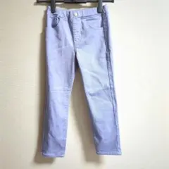 [新品]子供服、女の子服120cmパープル/ストレッチパンツ