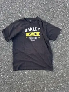 90s 00s oakley tシャツ フェード センターロゴ y2k 短丈