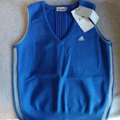 adidas レディース ベスト M 青 新品