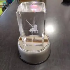 クリスタル3D彫刻 ペガサス 置物