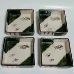 織部焼　青織部　瀬戸赤津焼　菓子器揃　角皿1客・銘々皿５客組 Amazon.co.jp: 織部焼 青織部 瀬戸赤津焼 菓子器揃 角皿1客銘々