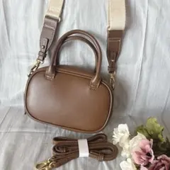 極美品 ZARA ミニ ハンドショルダーバッグ ブラウン