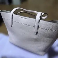 ライトピンクレザートートバッグ【値下げ可能】