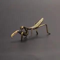 カマキリ 置物 真鍮 蟷螂(かまきり)昆虫 黄金 インテリア 飾り雑貨