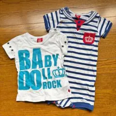 BABY DOLL ロンパース(80)・Tシャツ(90)
