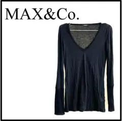 MAXu0026Co. Vネックシャツ 長袖 モヘヤ ブラック サイズ S 0177