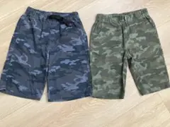 ハーフパンツ　2枚セット　迷彩　140