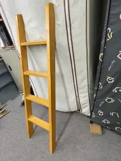 ２段ベット用 木製4段はしご 約150cm ナチュラルウッド