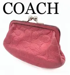 COACH ブランド ピンク コインケース 小銭入れ がま口 レディース