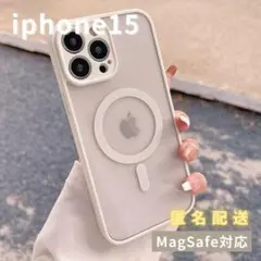 iphone15ケースマグセーフMagSafe韓国可愛いホワイト人気