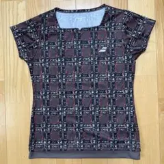 バボラ　吸汗速乾性 チェック柄 Tシャツ Lサイズ