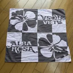 ALBA ROSA 花柄ハンカチ グレー/ピンク