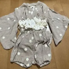 再値下げ！新品80センチ花柄ベビー甚平