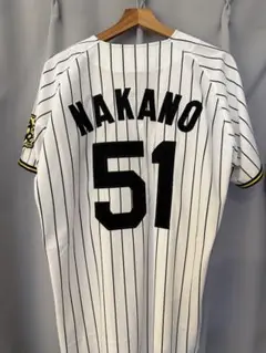 阪神タイガース　中野拓夢選手　ホームレプリカユニフォーム L