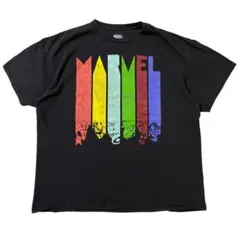 アメリカ古着　MARVEL　マーベル　集合　プリント　半袖　Tシャツ　I2060