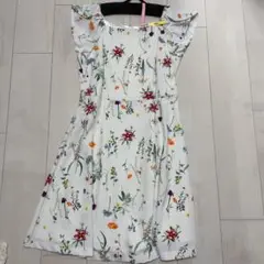 【クリーニング済※ベルト2つセット】花柄ワンピース
