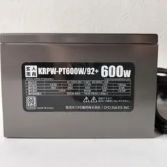 玄人志向 600W PC電源 80PLUS PLATINUM