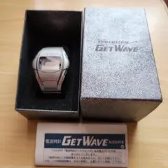 ＃GET WAVE デジタル腕時計 シルバー
