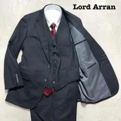 Lord Arran 3ピース ブラック　無地　A4 ノータック　スーツ上下